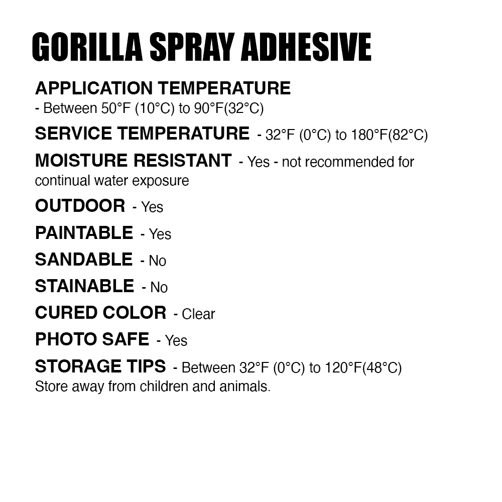 Gorilla Heavy Duty Spray Adhesive, Hobby Lobby