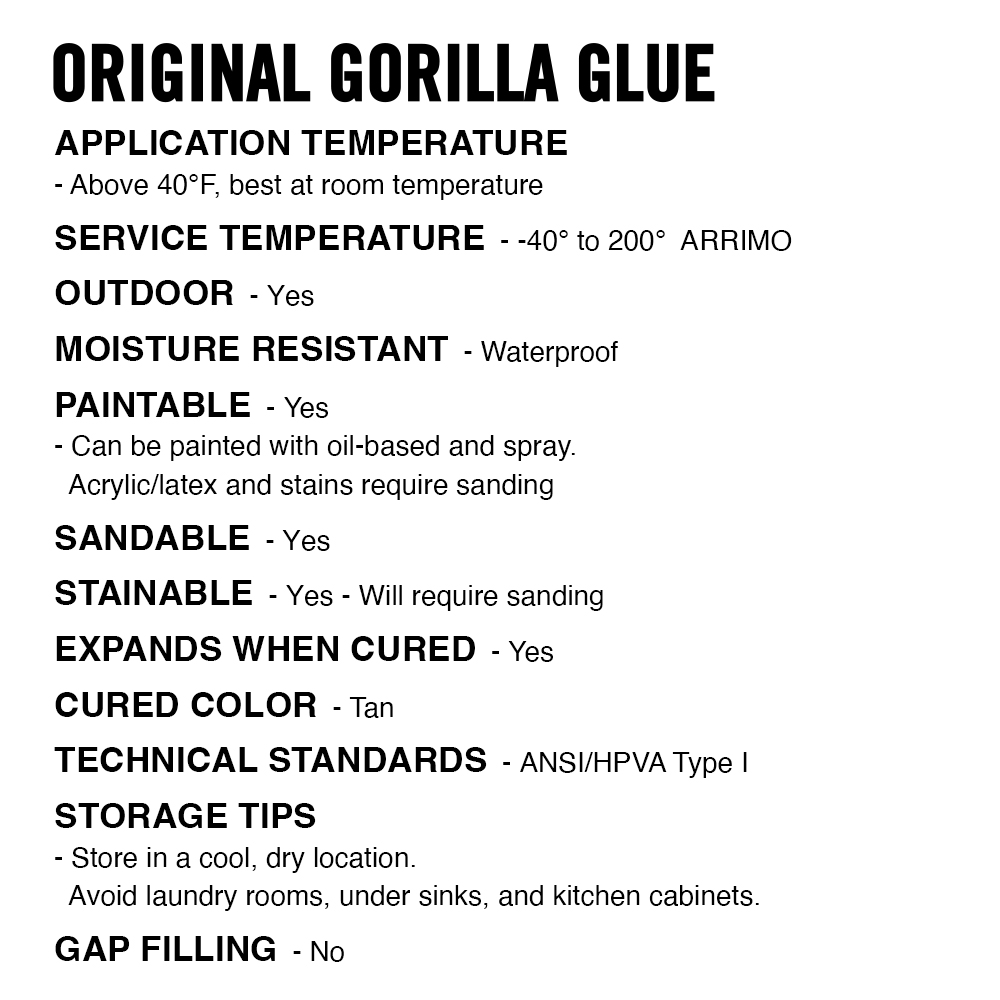 Colle Gorilla Glue Original 115 ml - Colle forte pour tout coller