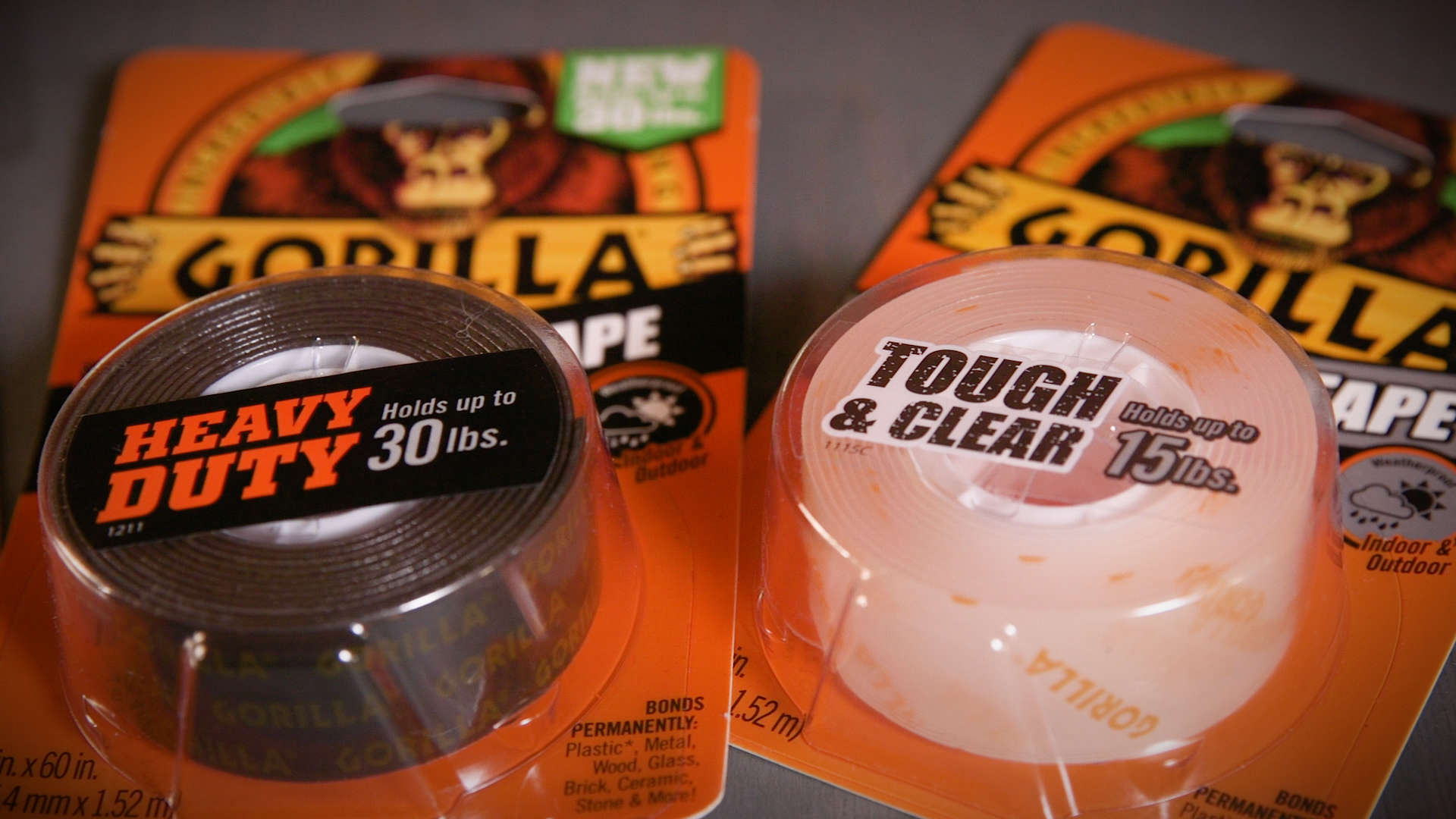 Gorilla Double Sided Tough & Clear Mounting Tape (Indoor & Outdoor