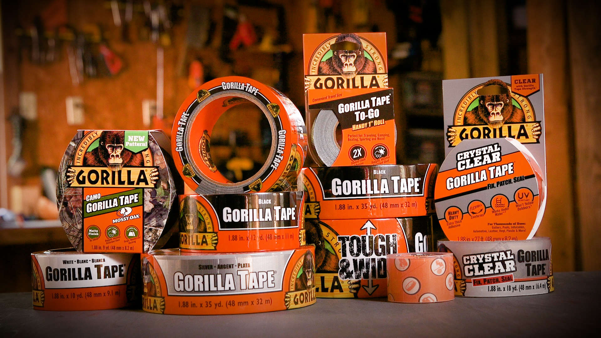 Gorilla Tough & Clear Double Sided Mounting Tape, 1 Inch x 60